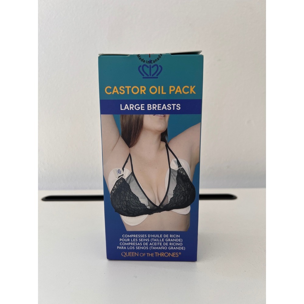Queen of the Thrones Castor Oil Pack Large Breasts Organic Cotton Flannel NEW